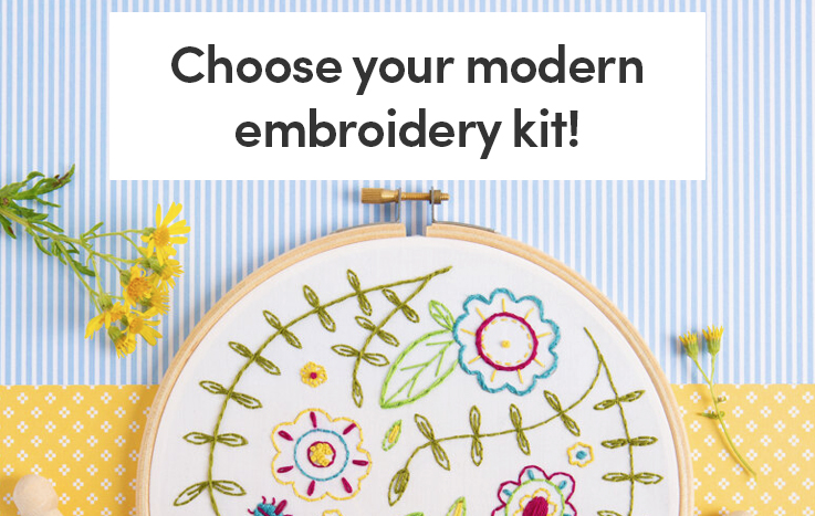 Choose your modern embroidery kit!